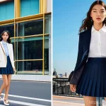 미우미우와 샤넬의 여성 컬렉션 - **Prompt 1: Miu Miu Youthful Urban Chic**
    "A young woman, exuding confidence and playful energy,...